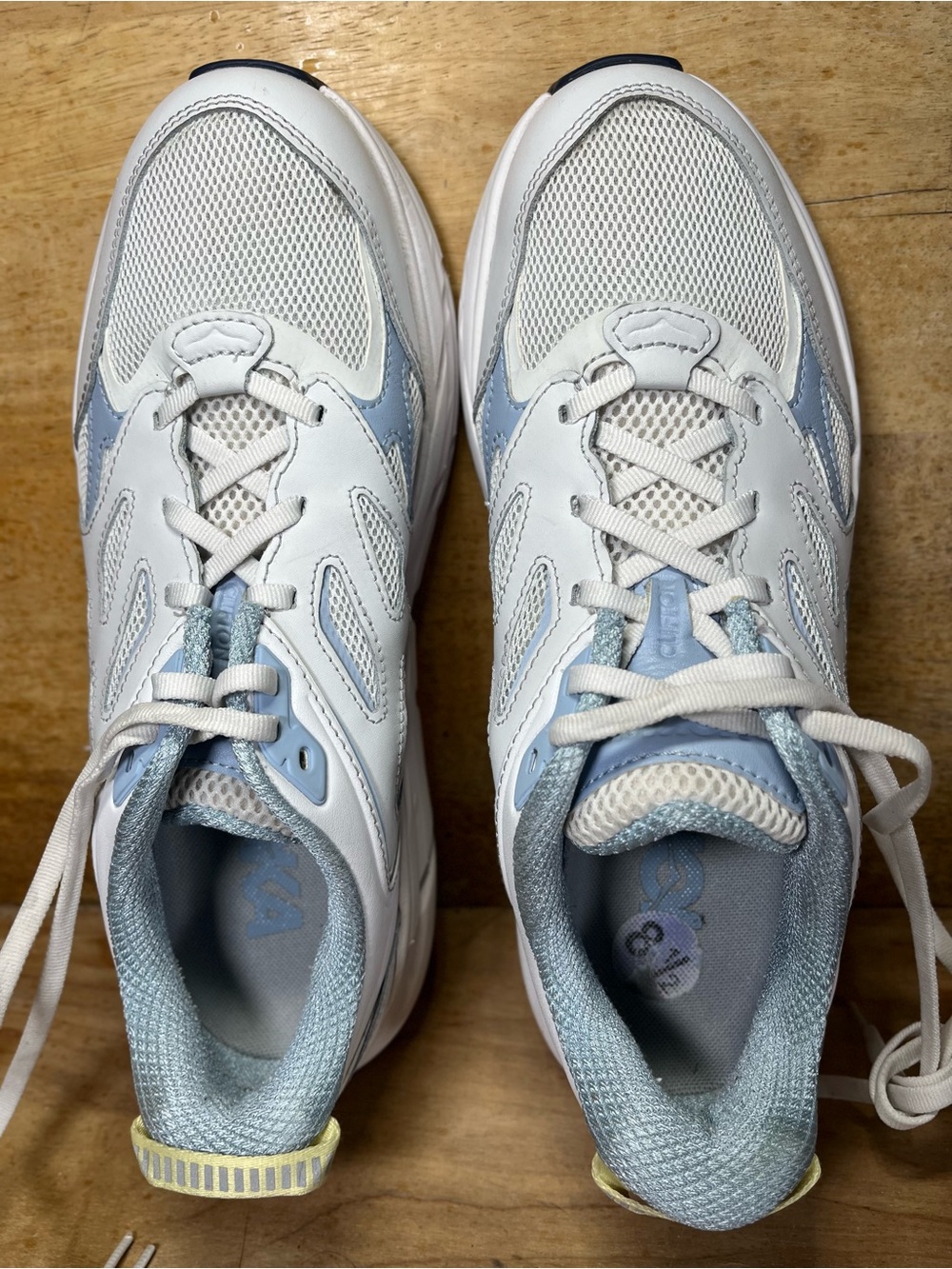 Hoka One One Clifton L Womens Size 9.5 Lifestyle Shoes Sneakers White Gray - Picture 7 of 12